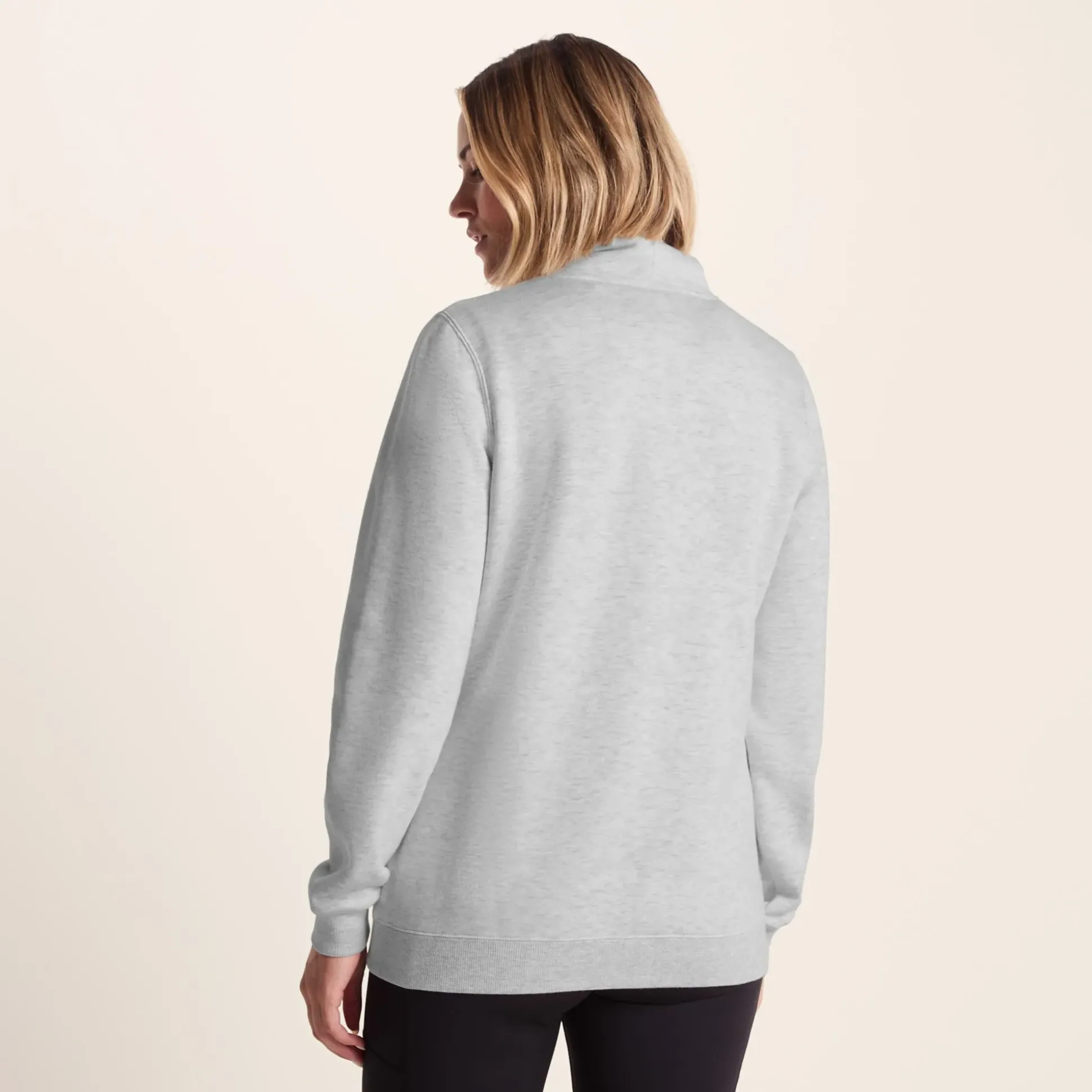 Abigail Womens Supersoft Funnel Neck Sweat - Oatmeal Marl