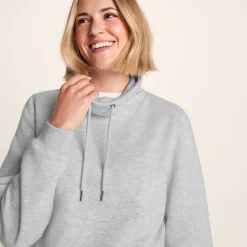 Abigail Womens Supersoft Funnel Neck Sweat - Oatmeal Marl