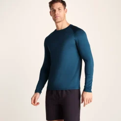 Ace Mens Long Sleeve Performance T-Shirt - Inky Blue