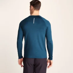 Ace Mens Long Sleeve Performance T-Shirt - Inky Blue