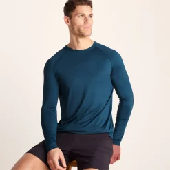 Ace Mens Long Sleeve Performance T-Shirt - Inky Blue