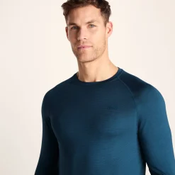 Ace Mens Long Sleeve Performance T-Shirt - Inky Blue