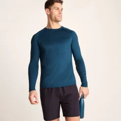 Ace Mens Long Sleeve Performance T-Shirt - Inky Blue