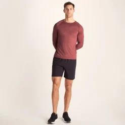 Ace Mens Long Sleeve Performance T-Shirt - Garnet Red