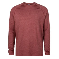 Ace Mens Long Sleeve Performance T-Shirt - Garnet Red