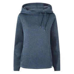 Acer Womens Oversized Supersoft Knitlook Fleece Hoody - Smokey Blue Melange