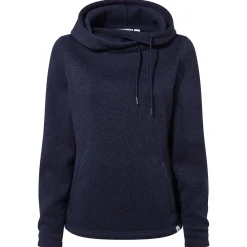 Acer Womens Oversized Supersoft Knitlook Fleece Hoody - Oxford Blue Marl