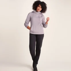 Acer Womens Oversized Supersoft Knitlook Fleece Hoody - Pale Lilac Marl