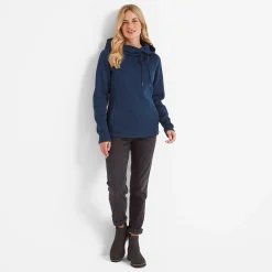 Acer Womens Oversized Supersoft Knitlook Fleece Hoody - Starry Night Marl