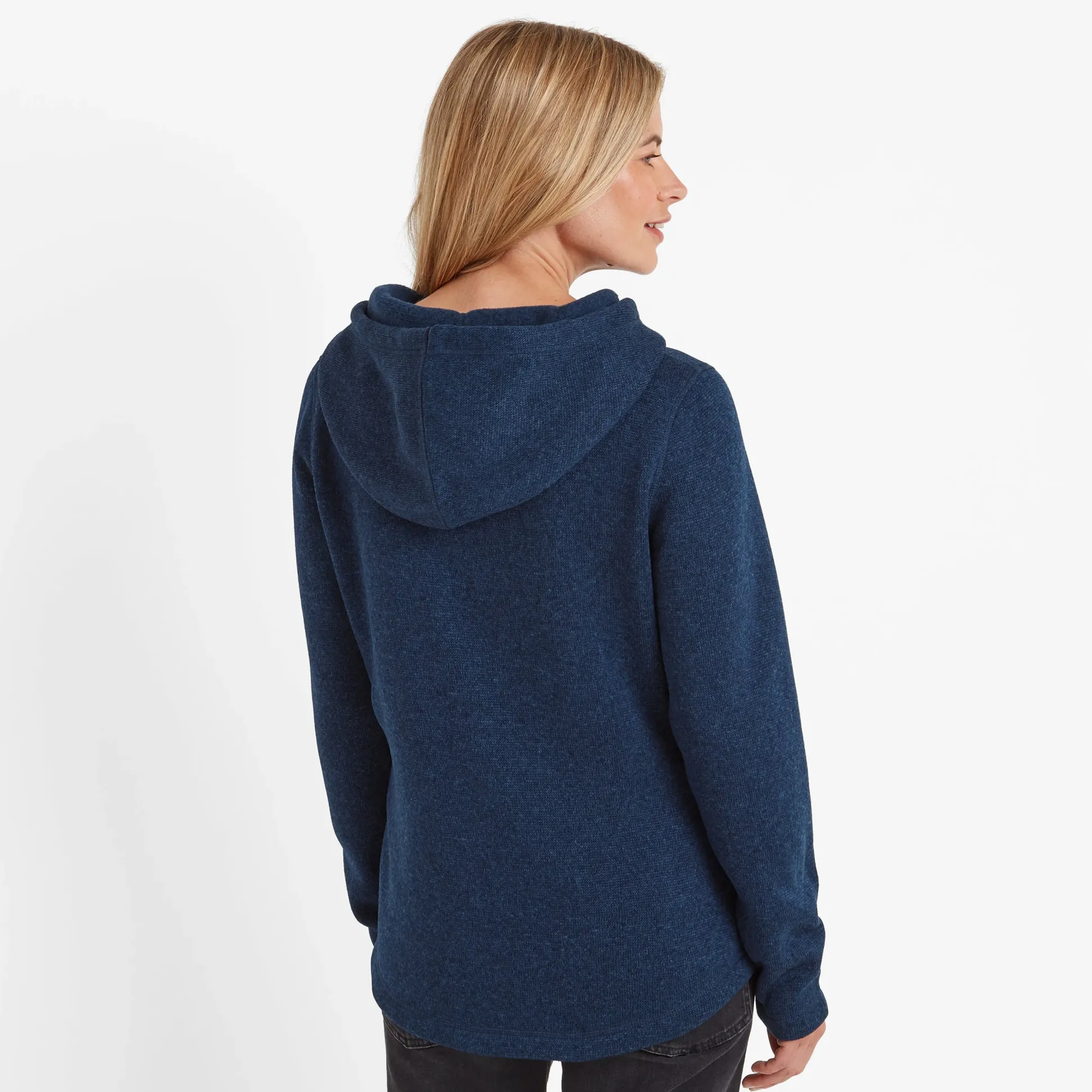 Acer Womens Oversized Supersoft Knitlook Fleece Hoody - Starry Night Marl