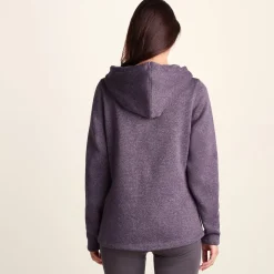 Acer Womens Oversized Supersoft Knitlook Fleece Hoody - Dusky Lilac Melange
