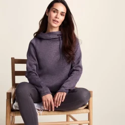 Acer Womens Oversized Supersoft Knitlook Fleece Hoody - Dusky Lilac Melange