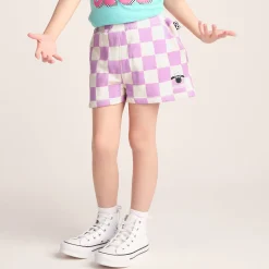 Afrino Kids Shaun the Sheep Sweatshort - Liliac Haze/Woolly Checkerboard