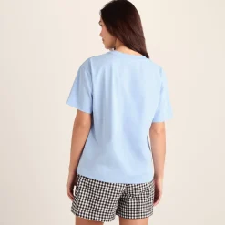 Agnes Womens Relaxed Fit Supersoft Premium T-Shirt - Ash Blue