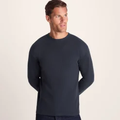 Ainsdale Mens Long Sleeve T-Shirt - Dark Indigo