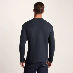 Ainsdale Mens Long Sleeve T-Shirt - Dark Indigo