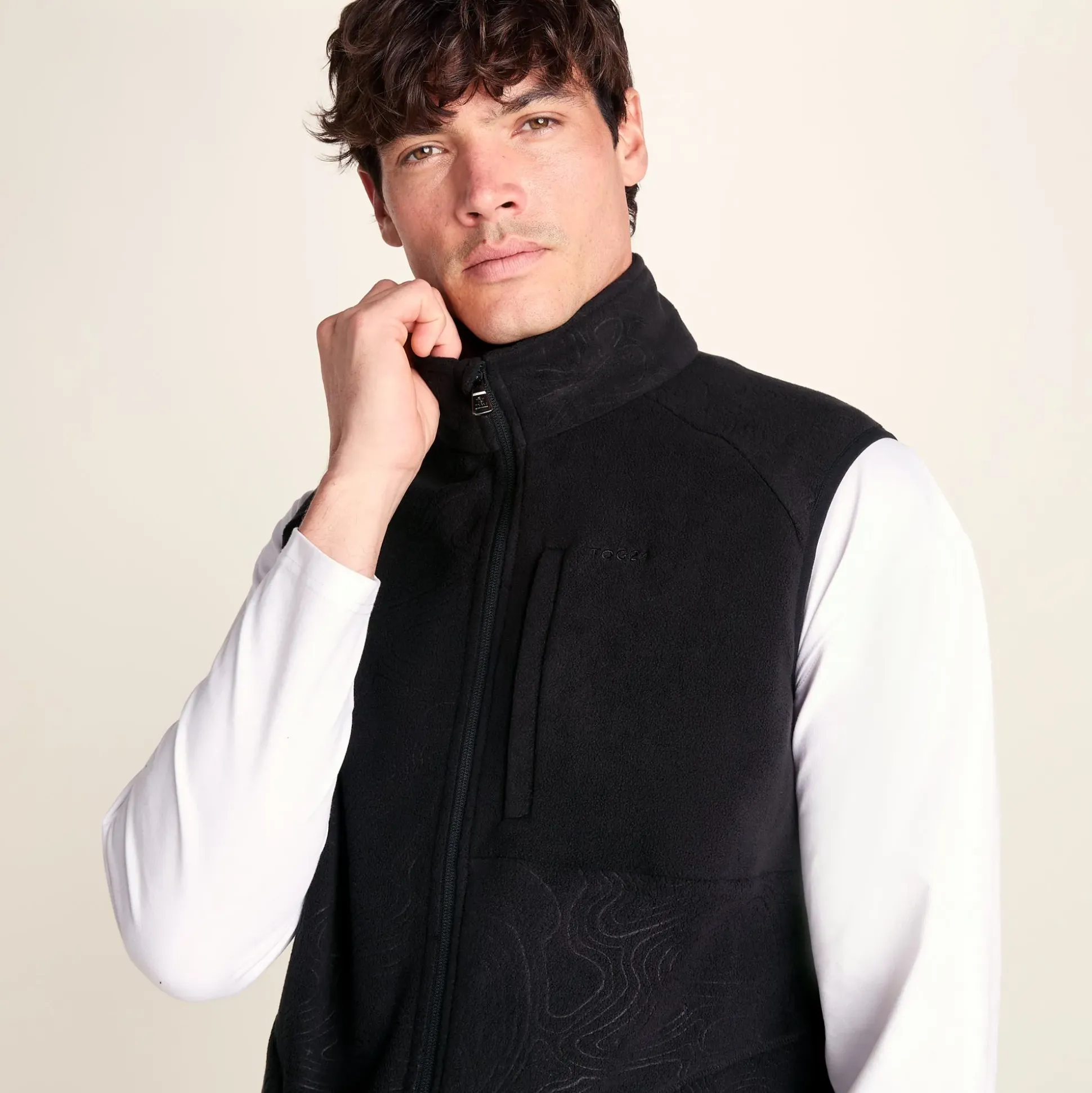 Ainsworth Mens Microfleece Gilet - Terrain Print