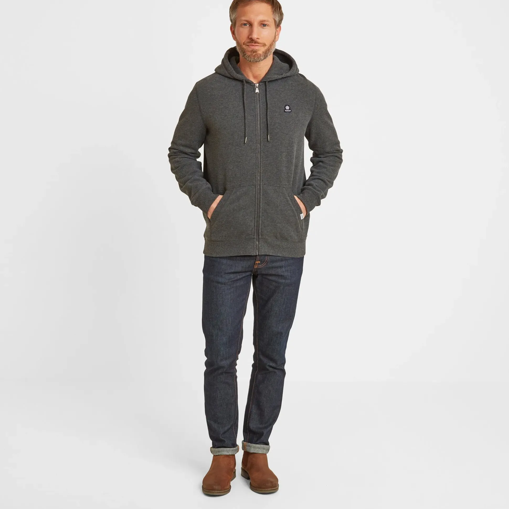 Alden Mens Supersoft Hoody - Dark Grey Marl
