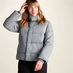Allitt Womens Short Insulated Padded Jacket - Ice Grey Melange