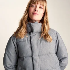 Allitt Womens Short Insulated Padded Jacket - Ice Grey Melange