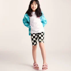 Altay Kids Shaun the Sheep Cycling Short - Black Woolly Checkerboard