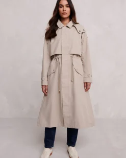 Alva Womens Waterproof Trench Coat - Taupe