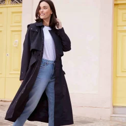 Alva Womens Waterproof Trench Coat - Black