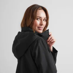 Alva Womens Waterproof Trench Coat - Black