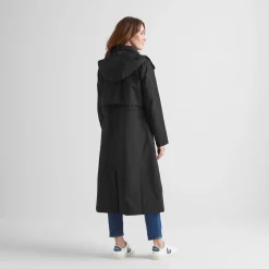 Alva Womens Waterproof Trench Coat - Black