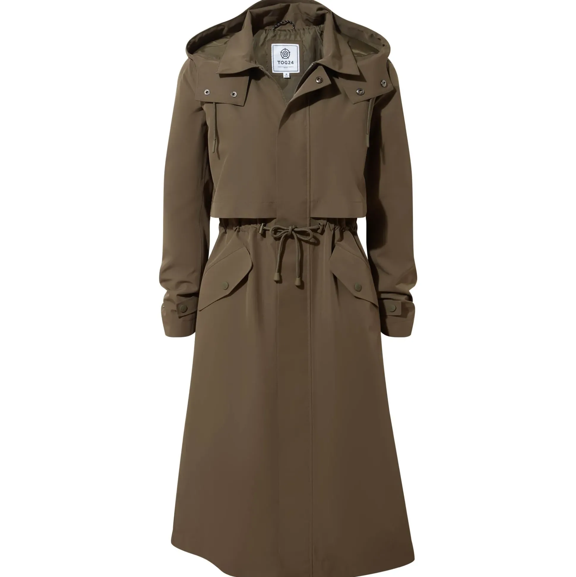 Alva Womens Waterproof Trench Coat - Khaki