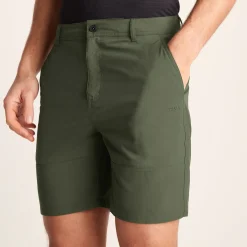 Amble Mens Lightweight Ripstop Performance Shorts - Khaki
