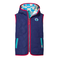 Ancon Shaun the Sheep Kids Insulated Quilted Gilet Microfleece Lining - Night Blue