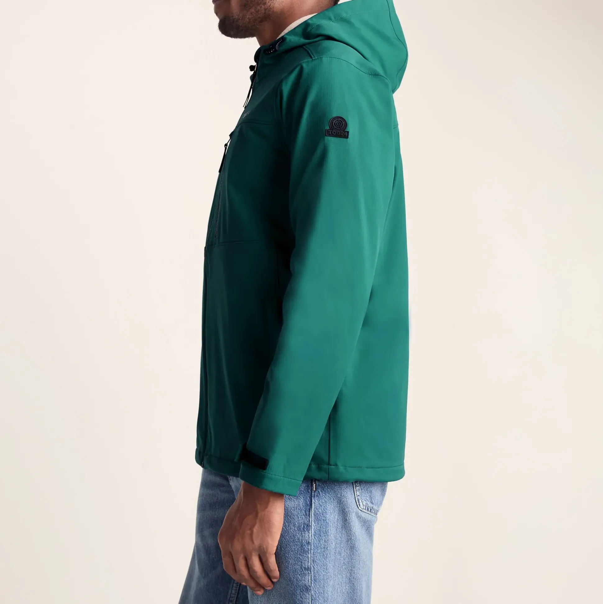 Andro Mens Hooded Waterproof Softshell Jacket - Dark Turquoise