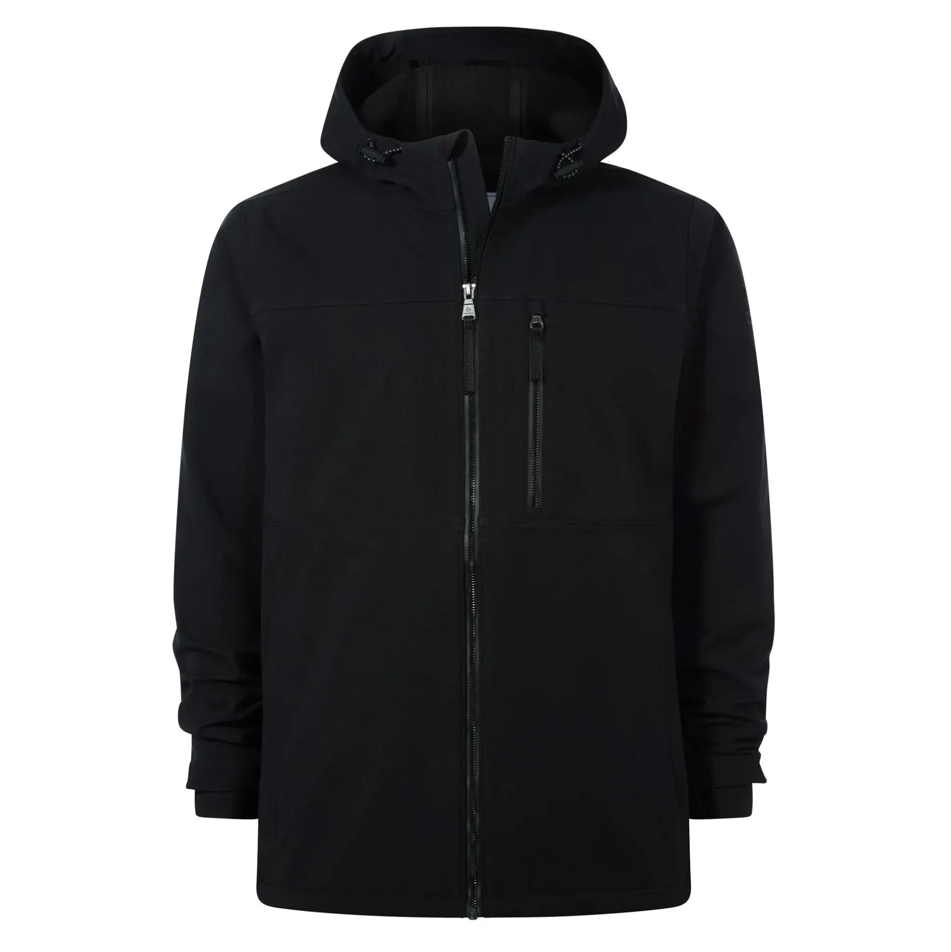 Andro Mens Hooded Waterproof Softshell Jacket - Black