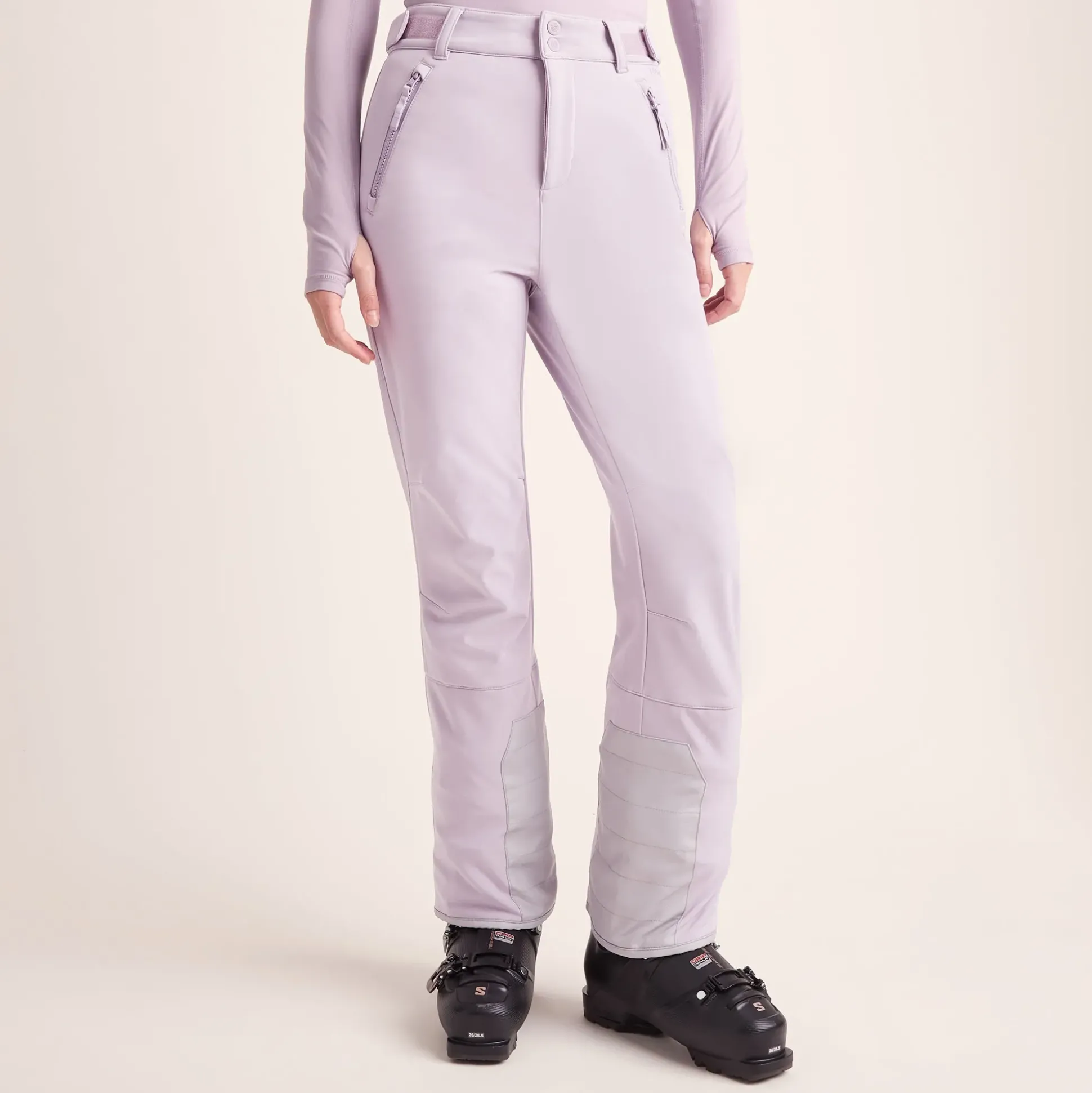 Annecy Womens Softshell Salopettes - Lavender Grey