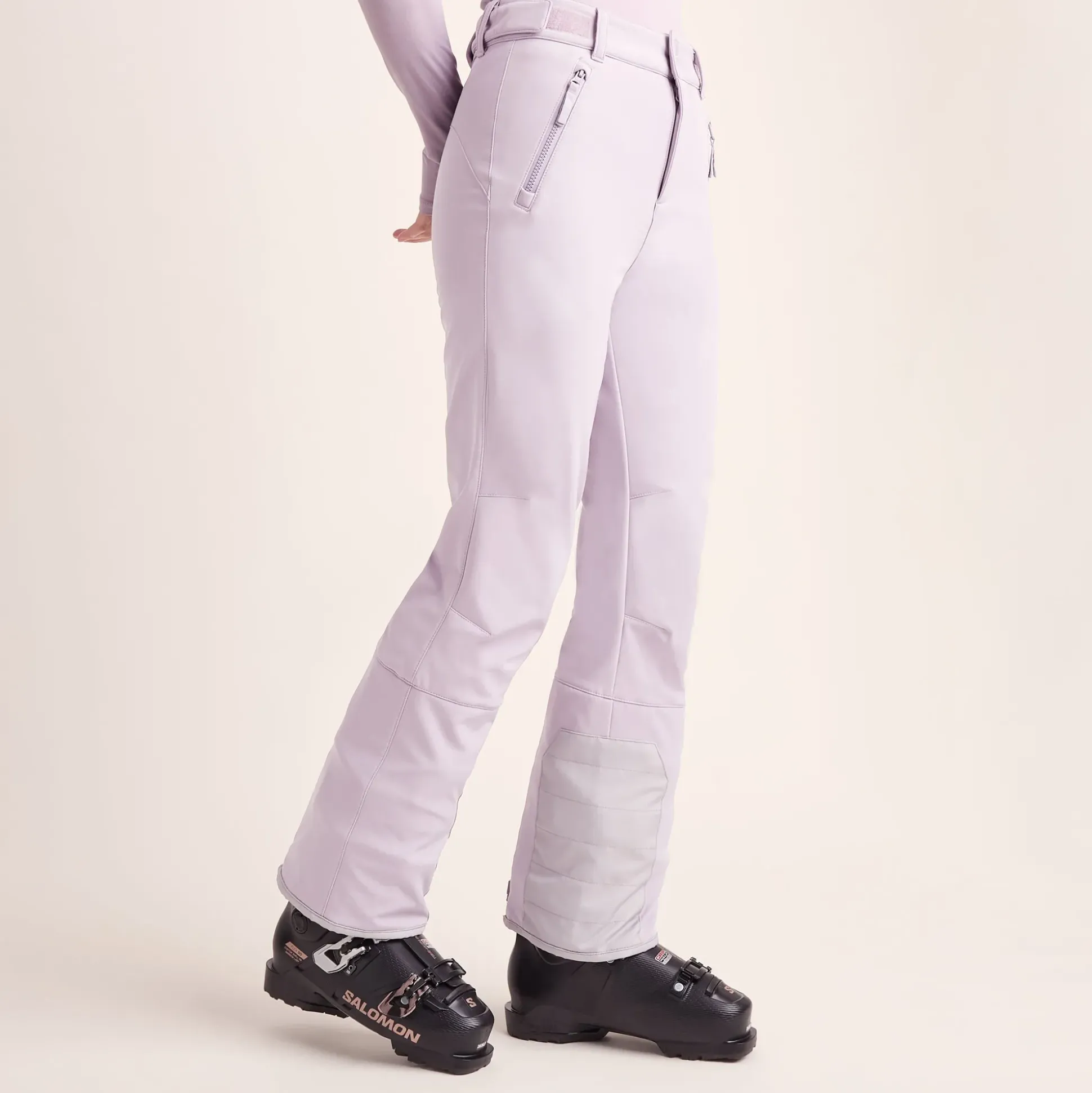 Annecy Womens Softshell Salopettes - Lavender Grey