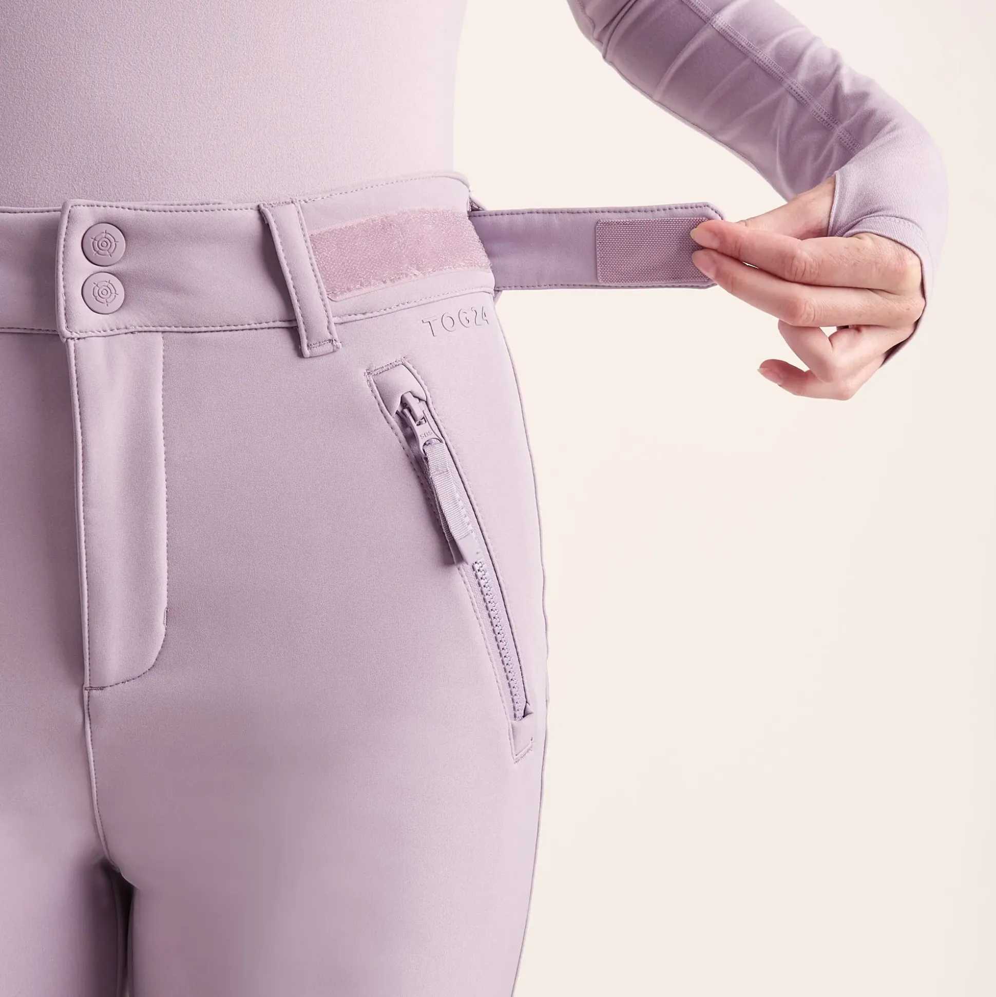 Annecy Womens Softshell Salopettes - Lavender Grey