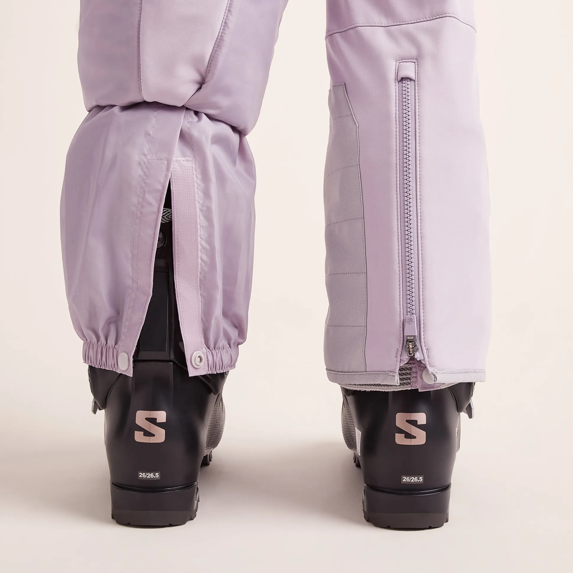 Annecy Womens Softshell Salopettes - Lavender Grey