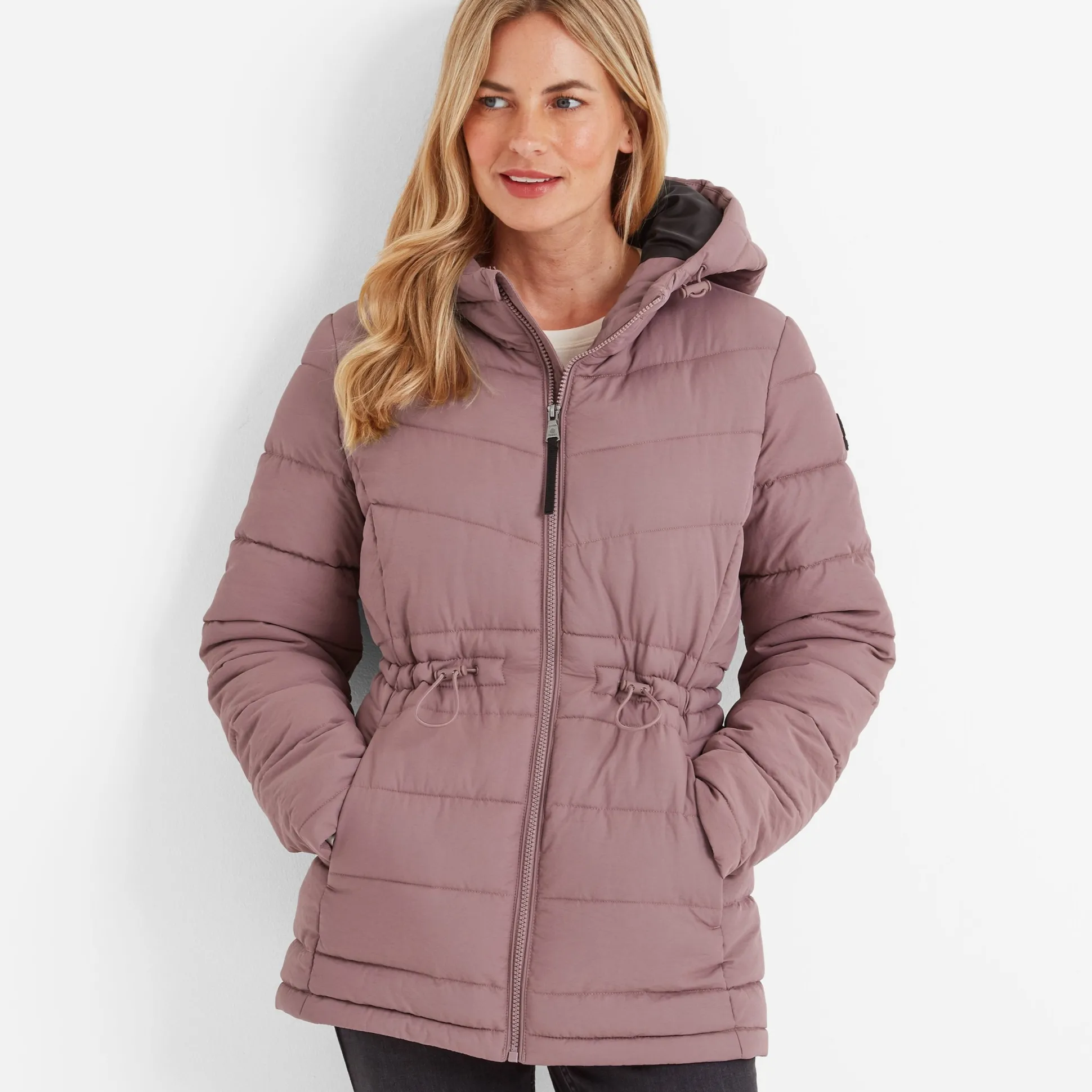 Anthorn Womens Padded Parka - Mauve