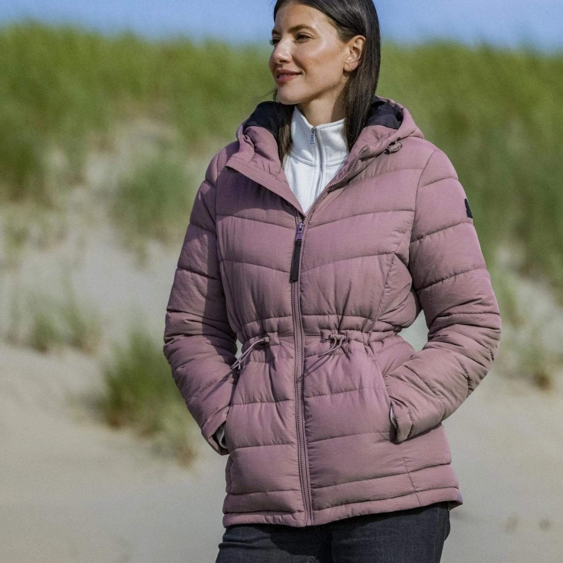 Anthorn Womens Padded Parka - Mauve