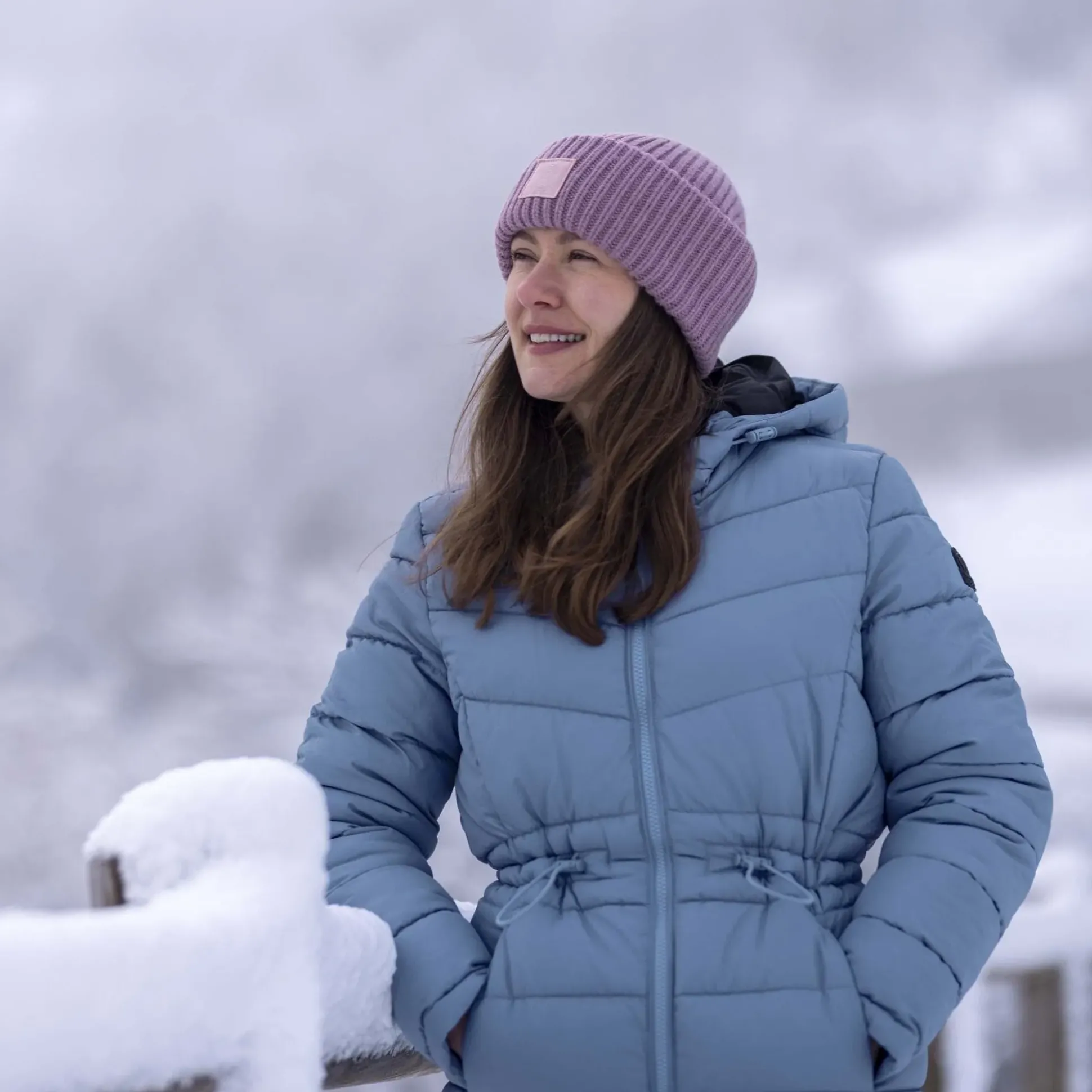 Anthorn Womens Padded Parka - Misty Blue