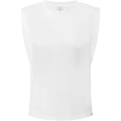 April Womens 100% Cotton Supersoft Boxy Fit Vest - Optic White