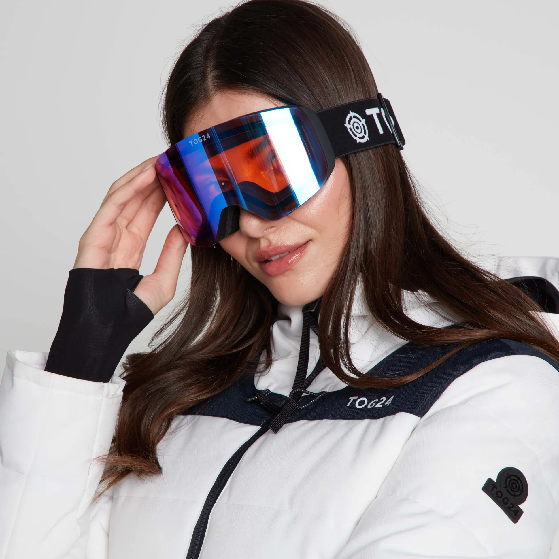 Arosa Goggles - Matt Black/Orange Revo Blue