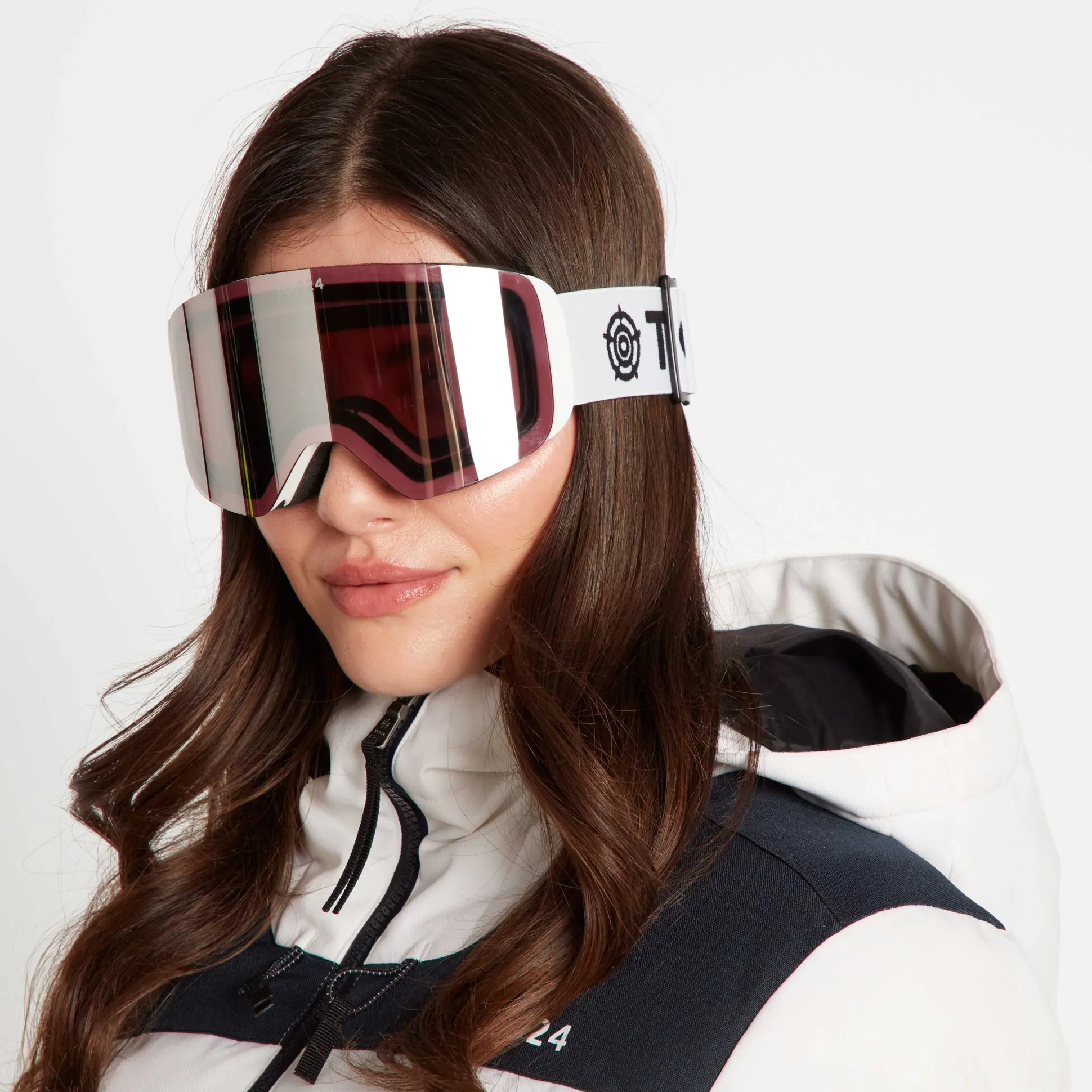 Arosa Goggles - Matt White/Vermillion