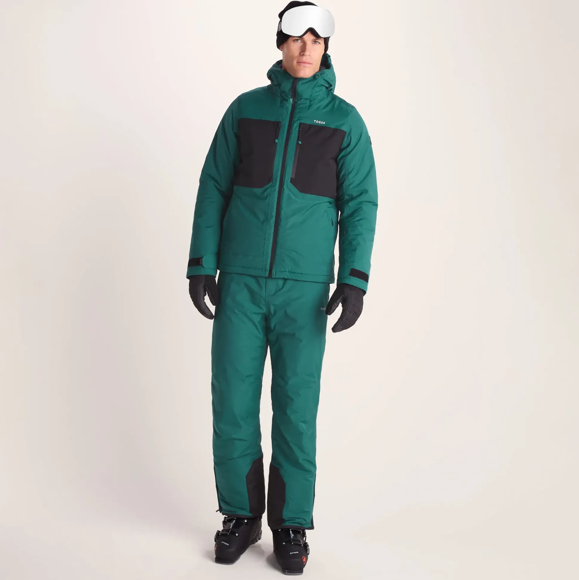 Avoriaz Mens Performance Waterproof Insulated Ski Jacket - Dark Turquoise/Black