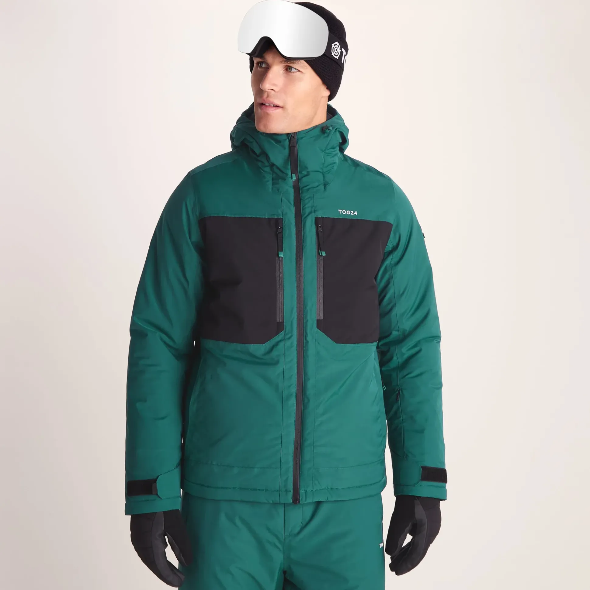 Avoriaz Mens Performance Waterproof Insulated Ski Jacket - Dark Turquoise/Black
