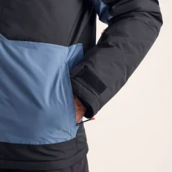Avoriaz Mens Performance Waterproof Insulated Ski Jacket - Black/Fjord Blue