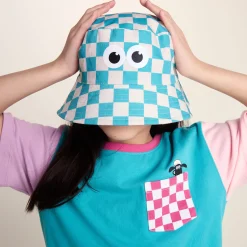Balkhi Kids Shaun the Sheep Bucket Hat - Spearmint/Woolly Checkerboard