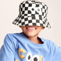 Balkhi Kids Shaun the Sheep Bucket Hat - Black White Checkerboard