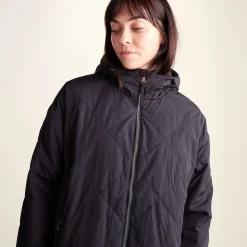 Banton Womens Oversized Shower Resistant Insulated Jacket - Black